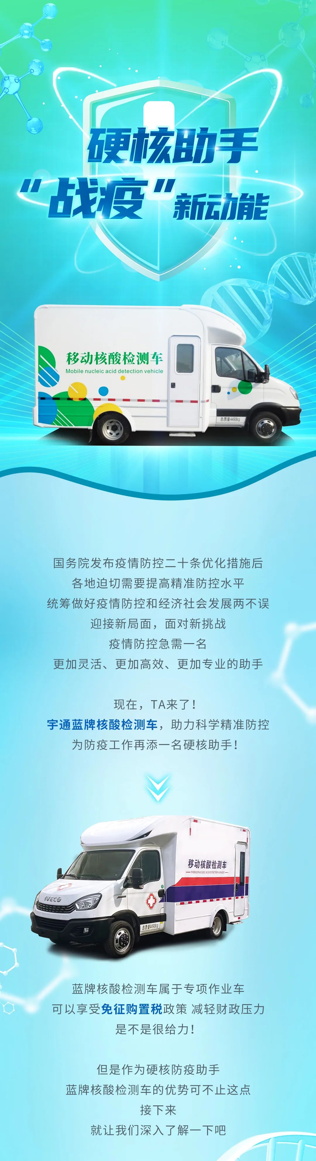 赢多多蓝牌核酸检测车采样+检测多场景灵活应用，为“战疫”添加新动能！